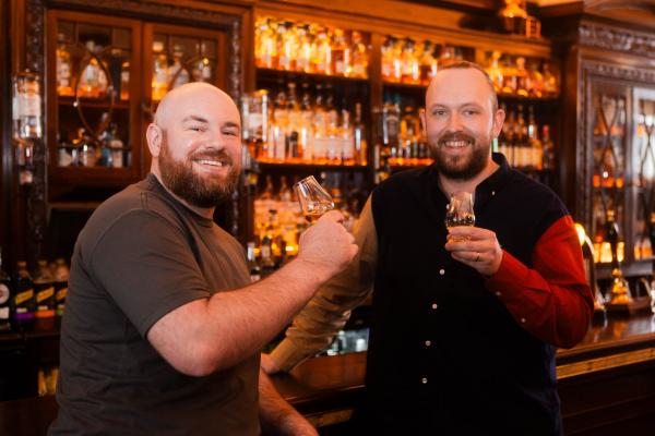 Gregor L and Charlie R organisers of Whisky Week in The Grill Union Street