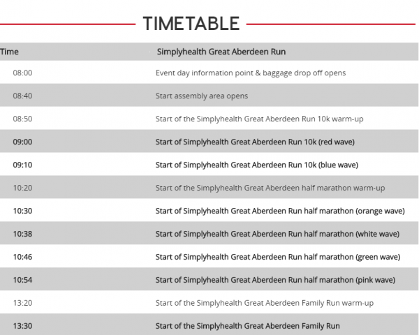 GAR timetable updated